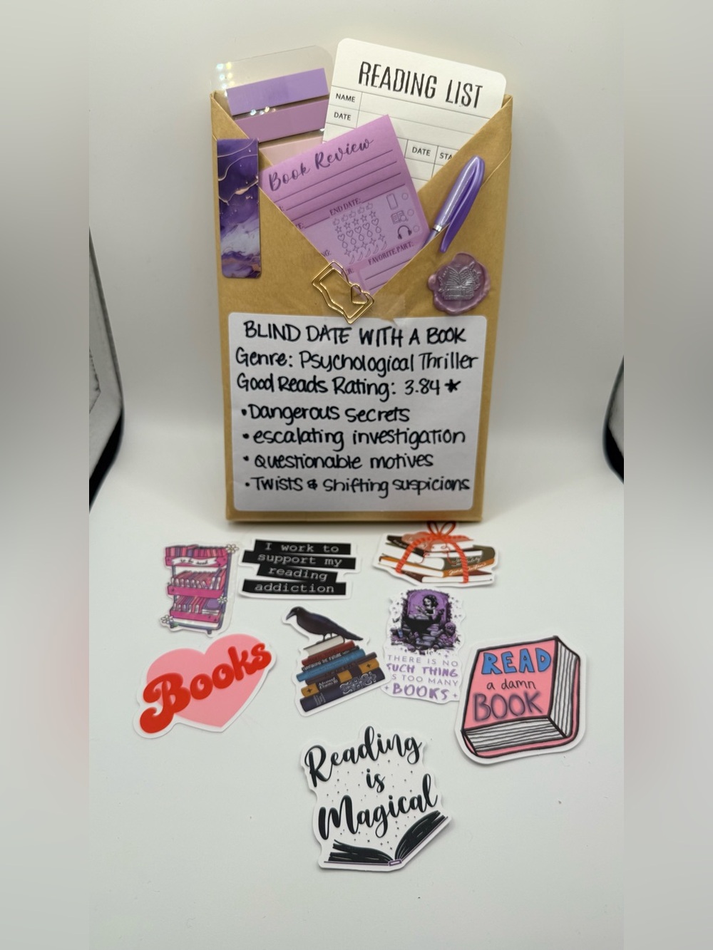 Blind Date With A Book #13 — Psychological Thriller Book & Accessories